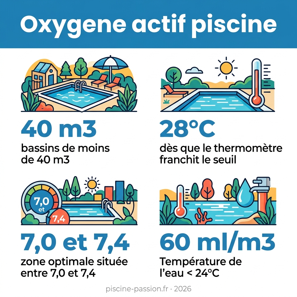 Infographie — oxygene actif piscine