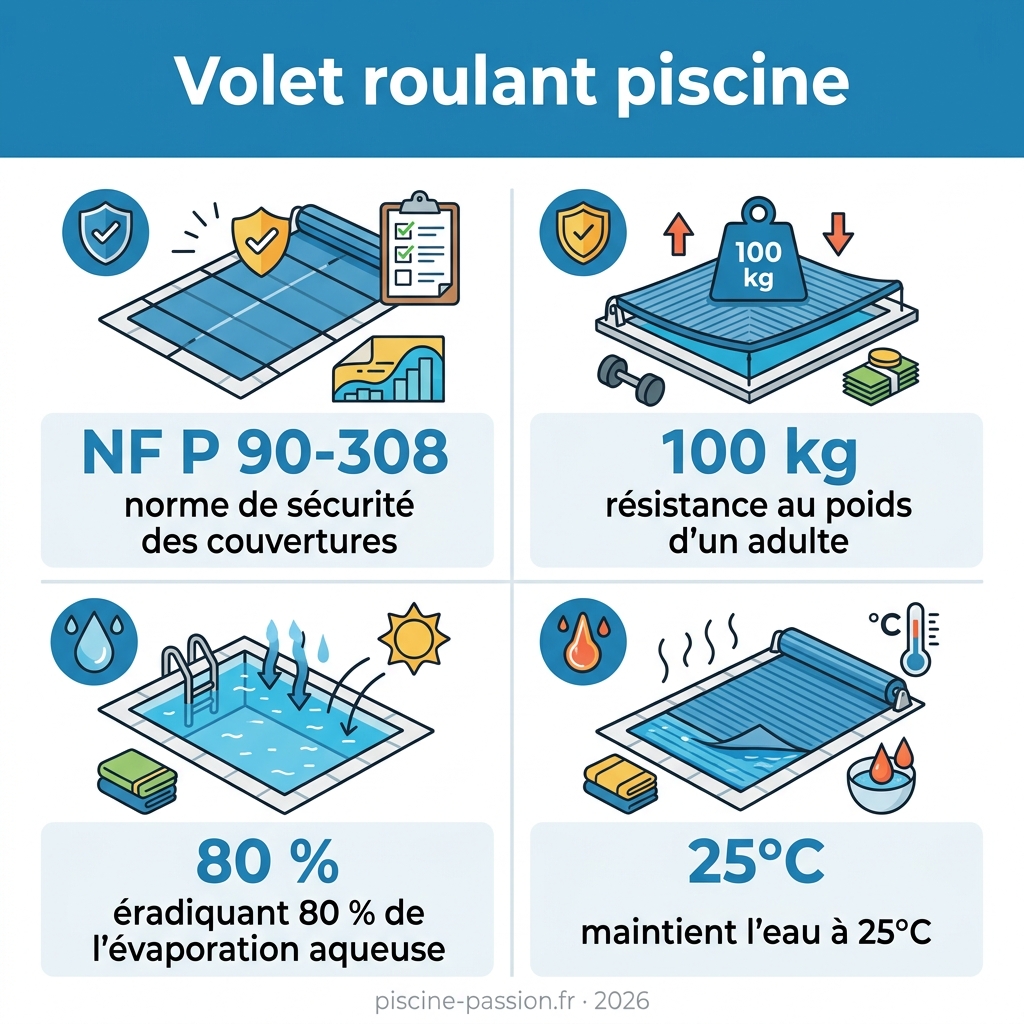 Infographie — volet roulant piscine