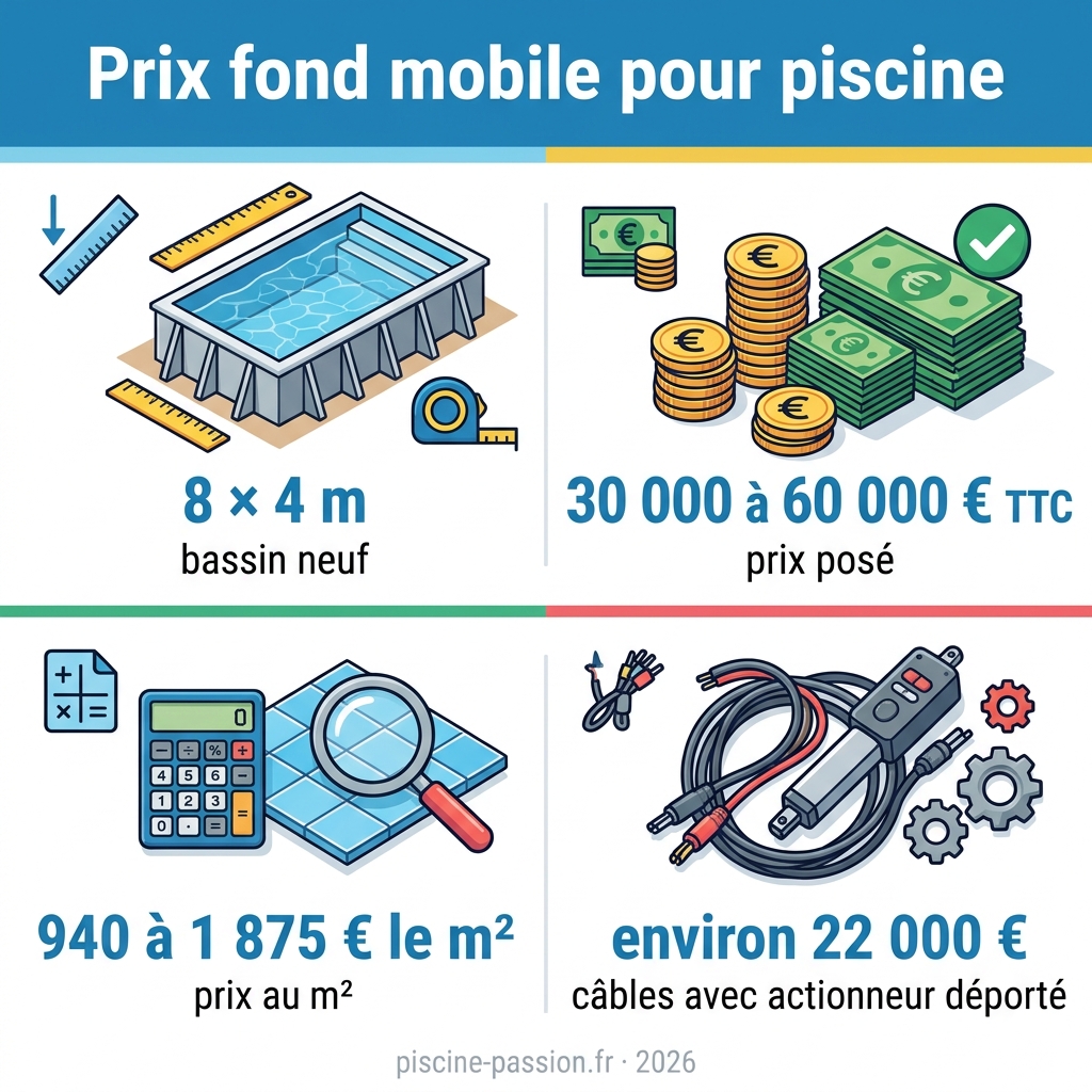 Infographie — prix fond mobile pour piscine